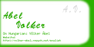 abel volker business card
