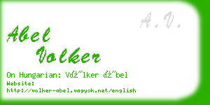 abel volker business card